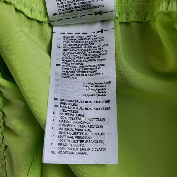 Adidas Womens Pacer Shorts Size XL Pulse Lime Running Training Gym Snap Side New - Picture 5 of 7